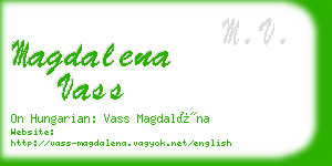 magdalena vass business card